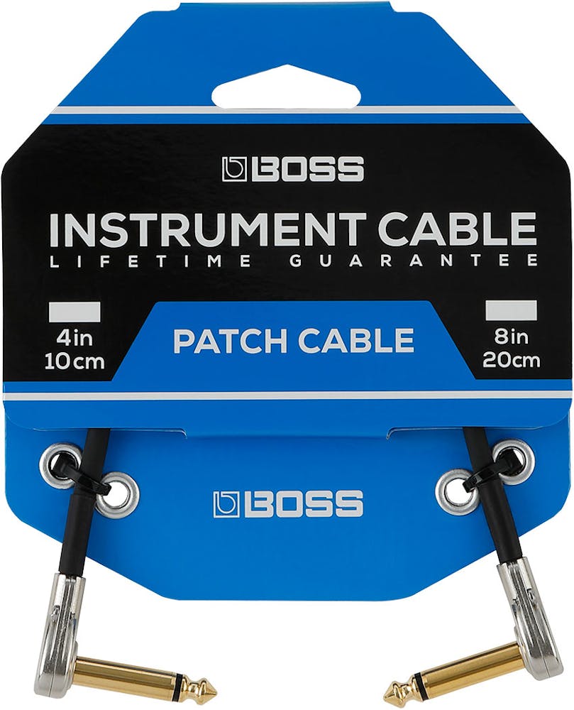 Boss BPC-4-3 4" Patch Cable with Slimline Pancake Plugs
