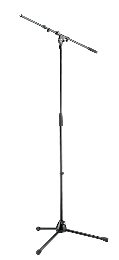 K&M 210/9 Black Mic Stand with Telescopic Boom Arm