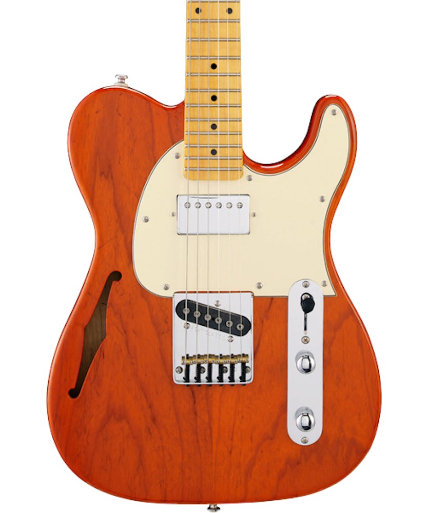G&L Tribute ASAT Classic Bluesboy Semi-Hollow Electric Guitar in Clear Orange
