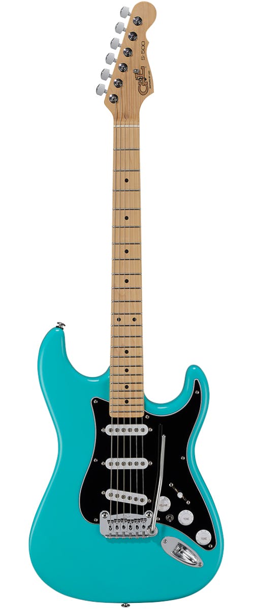 G&L USA Fullerton Deluxe S-500 Electric Guitar in Turquoise