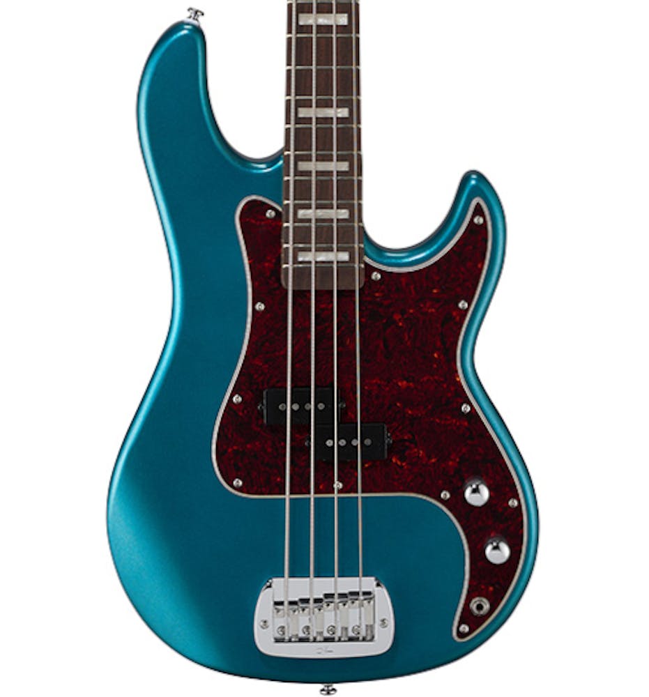 G&L Tribute LB-100 Bass Guitar in Emerald Blue Metallic