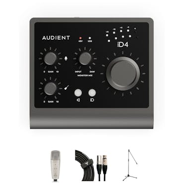 Audient ID4MKII Interface Bundle with Behringer C1 Mic, Stand & Cables