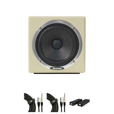 Avantone MixCube Cream Speakers Bundle with RoXdon Monitor Pads and cables