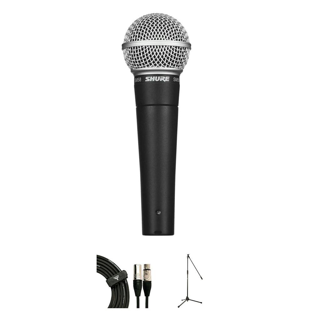 Shure SM58SE Vocal Microphone Bundle with Stand and XLR Cable