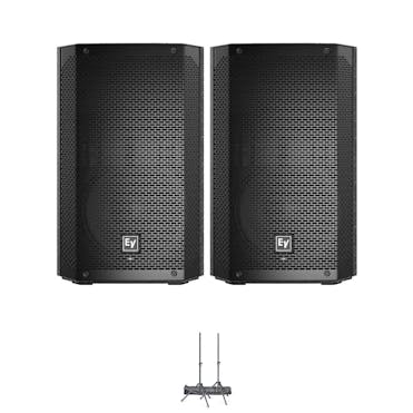 Electro Voice ELX200-10P Speaker Bundle with Stands