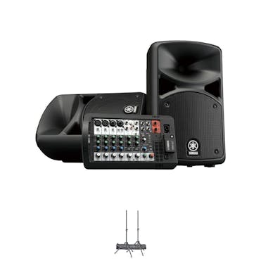 Yamaha StagePas 400BT Bundle with Speaker Stands (TTS-SPQ10)