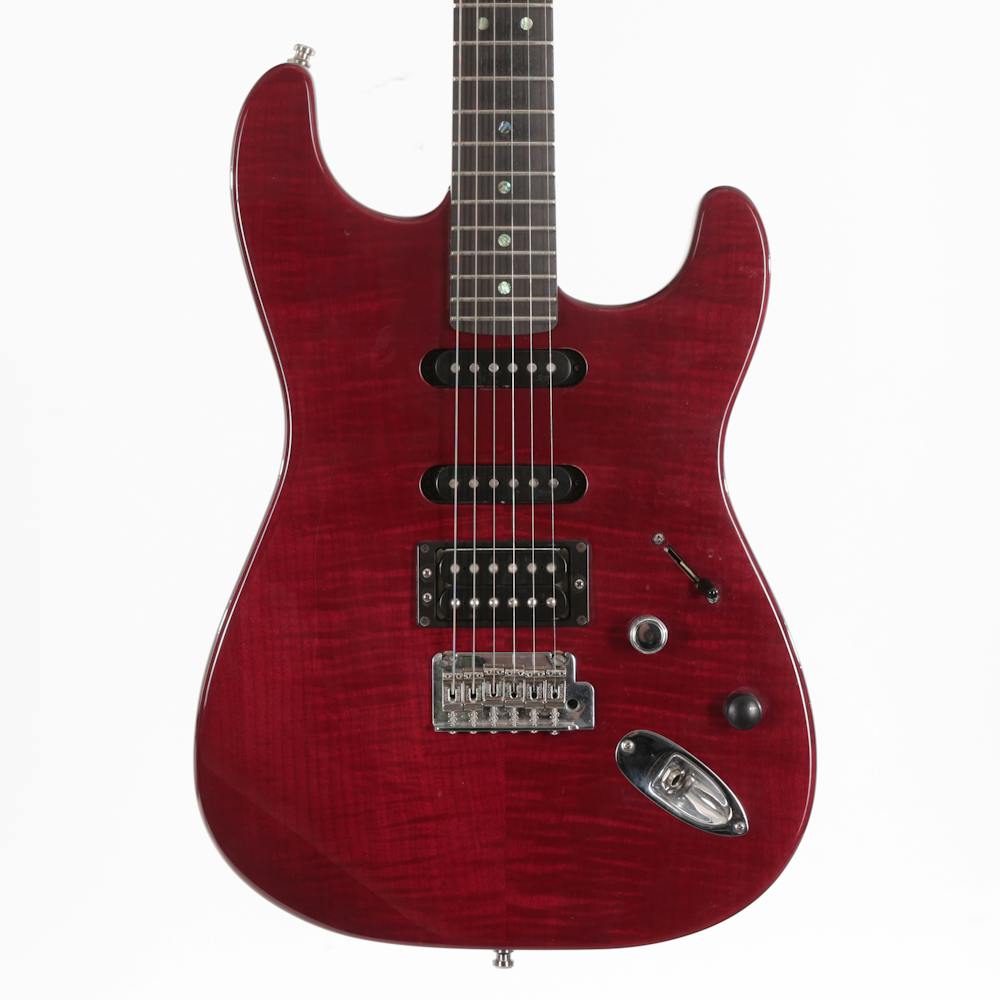 Second Hand Fender American Deluxe Stratocaster HSS FMT in Red