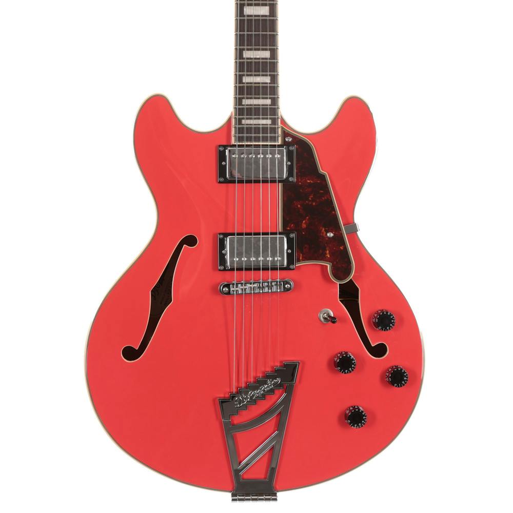 B Stock : D'Angelico Premier DC Doublecut Semi Hollow Electric Guitar in Fiesta Red