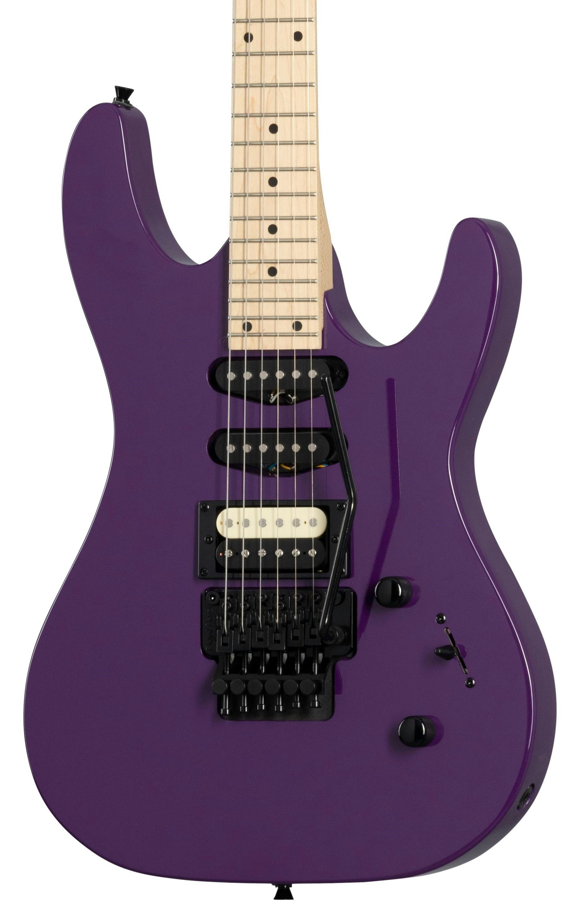 a purple guitar