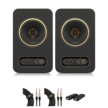 Tannoy Gold 7 Speakers Bundle with RoXdon Monitor Pads and cables