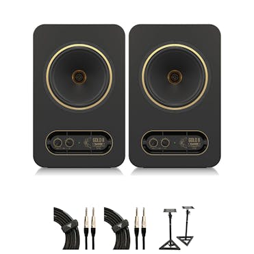 Speaker Bundle for Tannoy Gold 8 Speakers with stands and cables