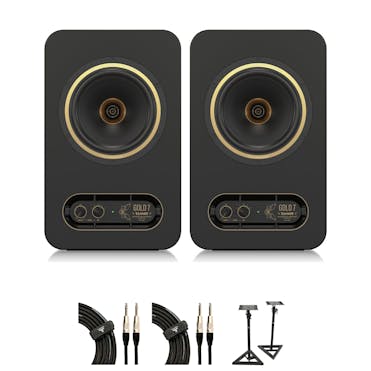 Speaker Bundle for Tannoy Gold 7 Speakers with stands and cables