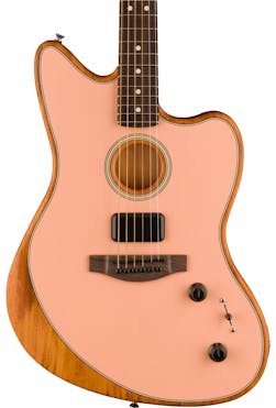 Fender Acoustasonic Player Jazzmaster Acoustic/Electric Guitar in Shell Pink