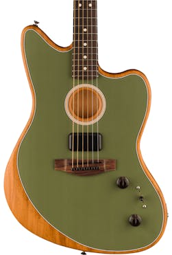 Fender Acoustasonic Player Jazzmaster Acoustic/Electric Guitar in Antique Olive