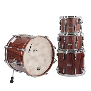 Sonor Vintage Rosewood Shell Pack 10,12,14,20 with Undrilled Bass Drum and 2 Tom Arms