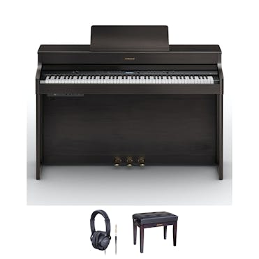Roland HP702 Digital Piano in Black Bundle 2
