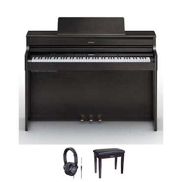 Roland HP704 Digital Piano in Dark Rosewood Bundle