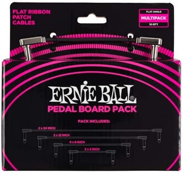 Ernie Ball Flat Ribbon Patch Cable Multipack in White
