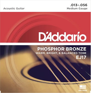 D'Addario EJ17 Phosphor Bronze 13-56 Medium Set