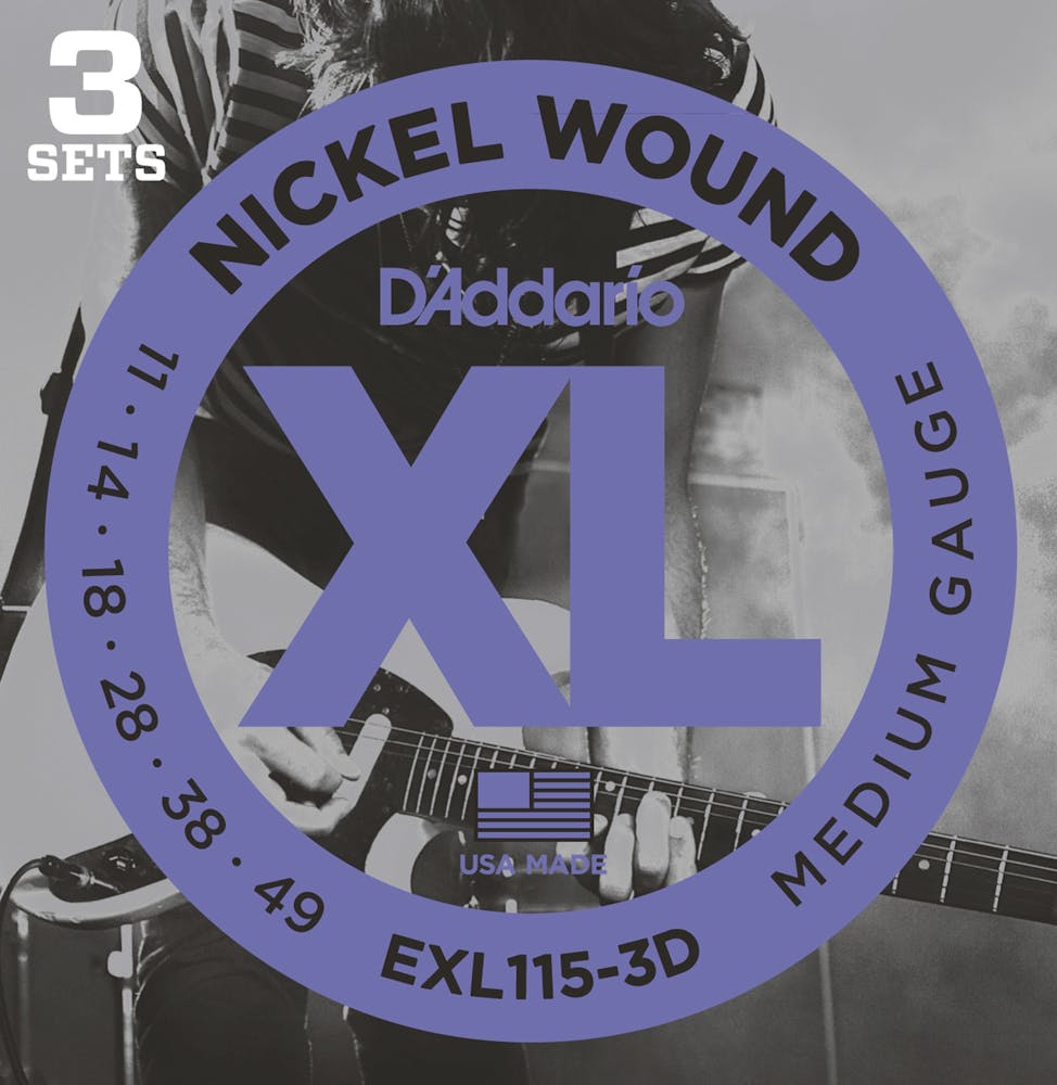 D'Addario XL 11-49 3 Pack Blues/Jazz Rock Set