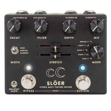 B Stock : Walrus Audio Slöer Stereo Ambient Reverb Pedal in Black