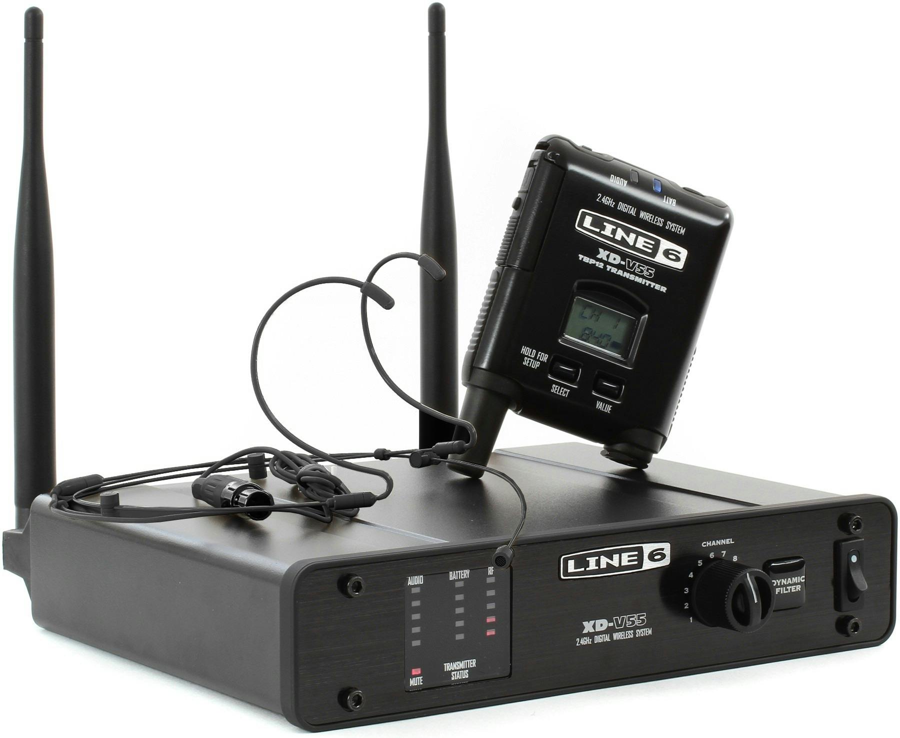 Line 6 XD V55HS 12 Channel Digital Wireless Headset Mic in Black