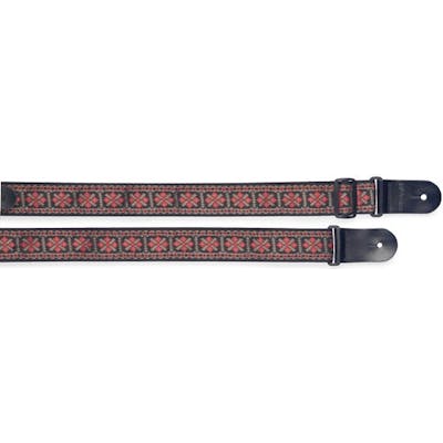 Stagg Woven Strap Cross Red Guitar Strap