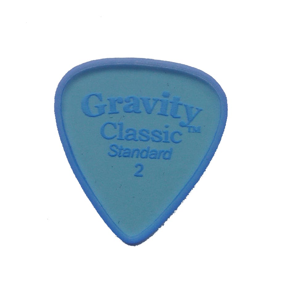 Gravity Classic Standard 2mm Pick (Blue) with Unpolished Edge