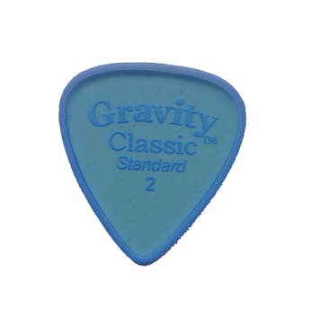 Gravity Classic Standard 2mm Pick (Blue) with Unpolished Edge