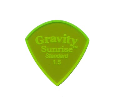 Gravity Sunrise Standard 1.5mm Pick (Green) with Unpolished Edge
