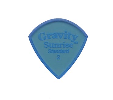 Gravity Sunrise Standard 2mm Pick (Blue) with Unpolished Edge
