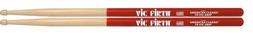 Vic Firth American Classic 7A Drumsticks with Vic Grip