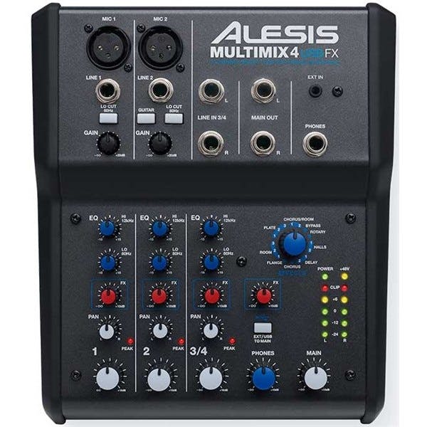 alesis multimix 4 usb fx 4-channel usb mixer with effects