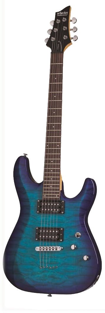 Schecter C-6 Plus Electric Guitar in Ocean Burst Blue - Andertons 