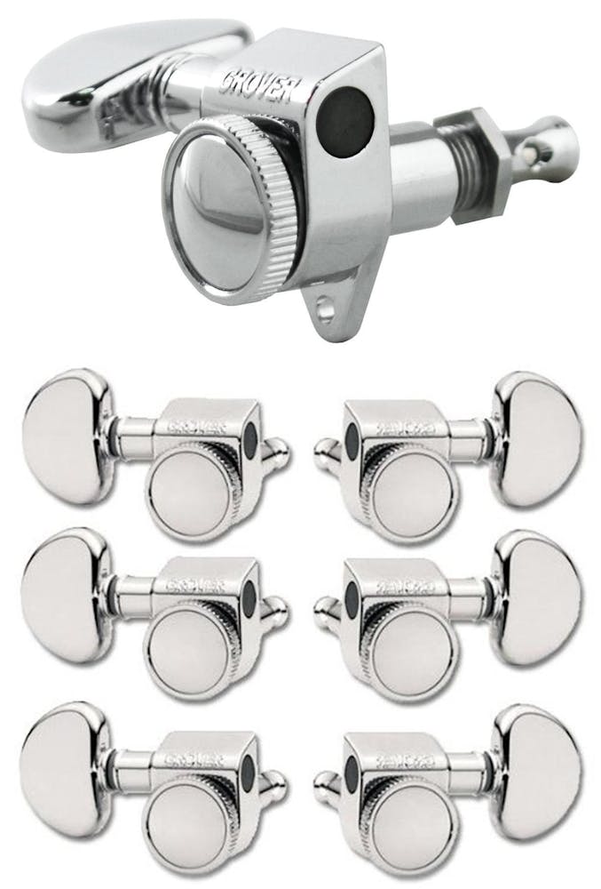 Grover RotoGrip Locking Machine Heads - 3 a Side - in Chrome