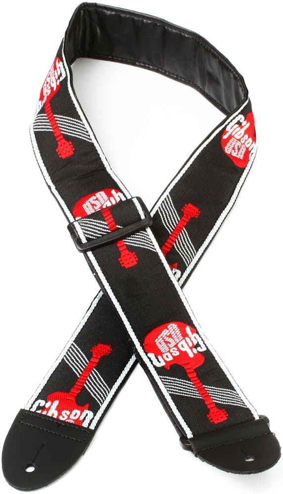 Gibson 2" Woven Strap with Red Logo