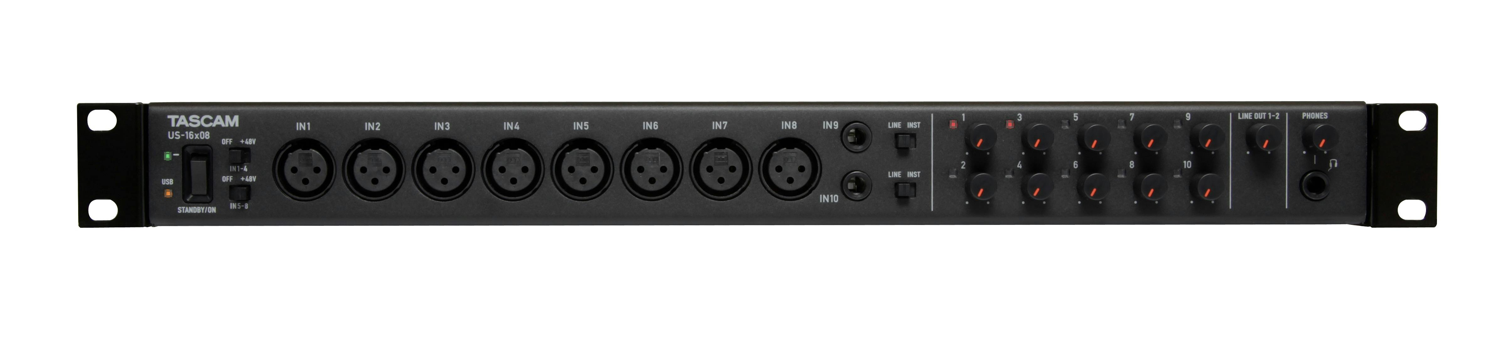 Tascam US16X08 16-in / 8-out USB Audio Interface - Andertons Music Co.