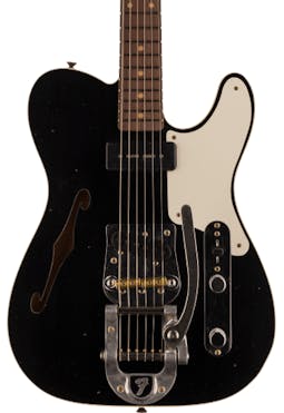 Fender Limited Edition P90 Telecaster Thinline Journeyman Relic in Aged Black