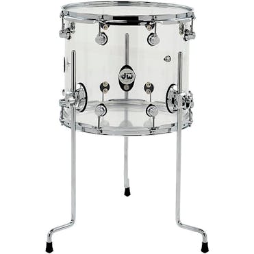 DW Drums Design Series Acrylic 14x12 Floor Tom in Clear Lacquer