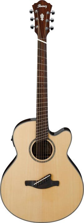 Fanned fret outlet acoustic guitar