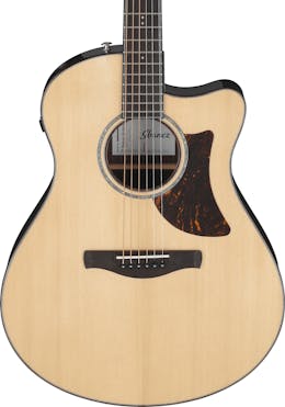 Ibanez AAM380CE-NT Acoustic Guitar with Cutaway in Natural High Gloss