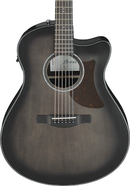 Ibanez AAM70CE-TBN Acoustic Guitar with Cutaway in Transparent Charcoal Burst
