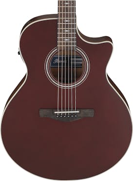 Ibanez AE100-BUF Acoustic Guitar with Cutaway in Burgundy Flat