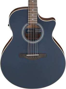 Ibanez AE100-DBF Acoustic Guitar with Cutaway in Dark Tide Blue Flat