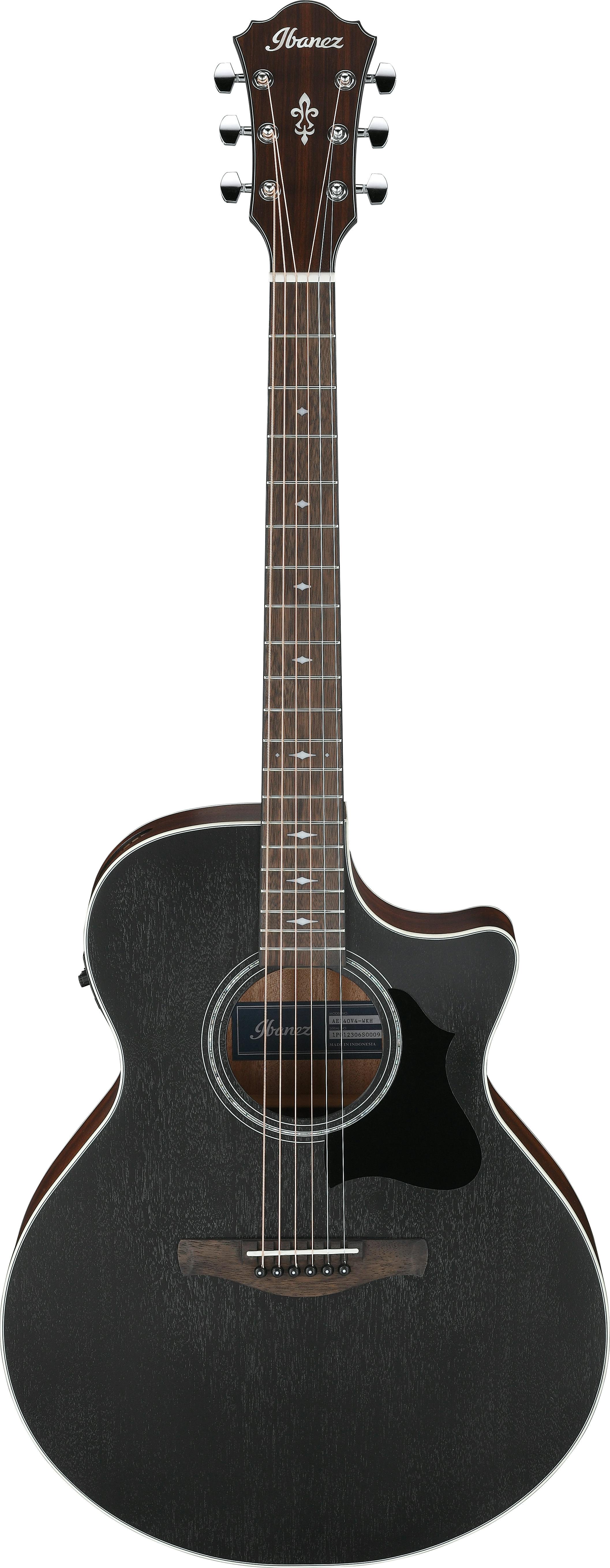 Ibanez Ae140 Wkh Acoustic Guitar With Cutaway In Weathered Black Andertons Music Co 