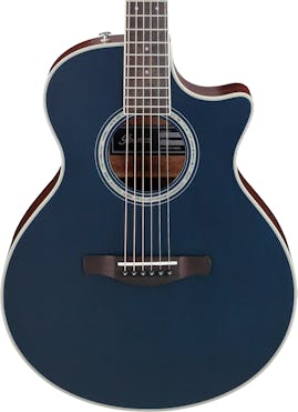 Ibanez AE200JR-DBF Acoustic Guitar with Cutaway in Dark Tide Blue Flat