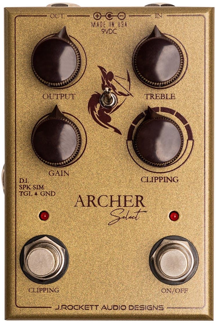 J Rockett Audio Designs Archer Select Switchable Diode Boost Overdrive  Pedal Andertons Music Co.