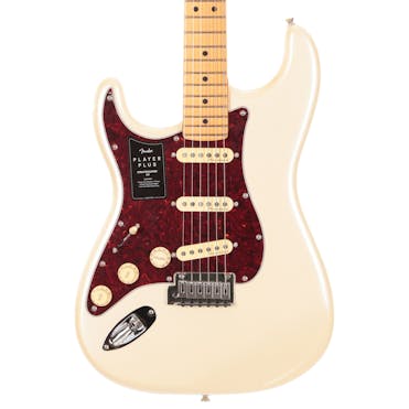 B Stock : Fender Player Plus Stratocaster Left-Handed Electric Guitar in Olympic Pearl