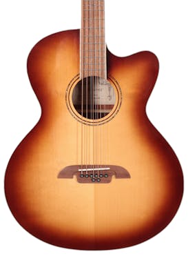 B Stock : Alvarez ABT60CE-8SHB Artist 8-String Baritone Cutaway Electro Acoustic Guitar in Shadowburst