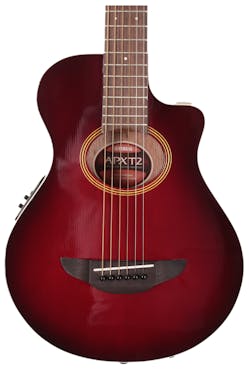 B Stock : Yamaha APX T2 Travel Size Electro Acoustic Guitar Dark Red Burst